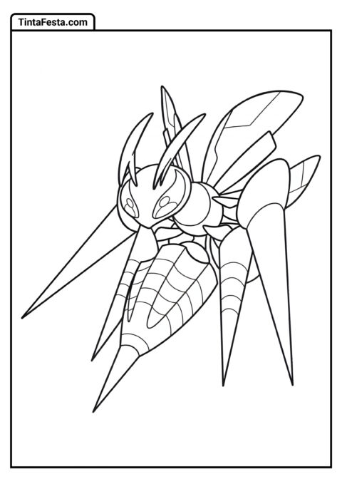 Página para Colorir do Beedrill