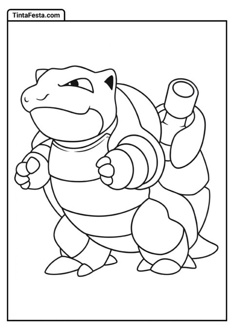 Folha de Colorir do Blastoise