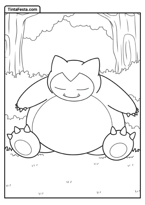 Snorlax Pokémon para Colorir