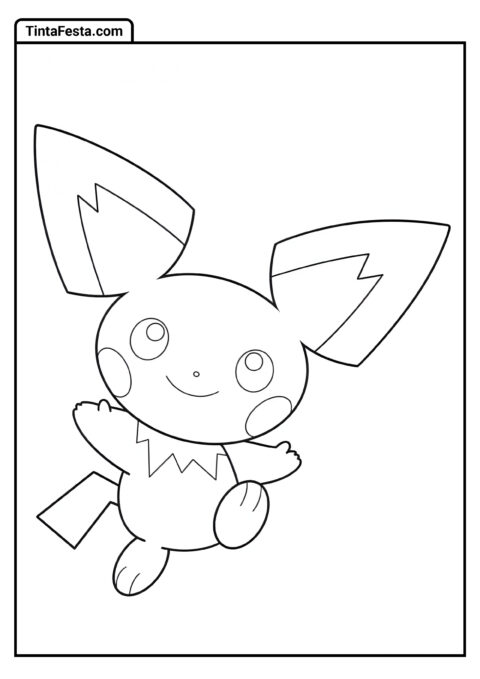 Pichu Pokémon para Colorir