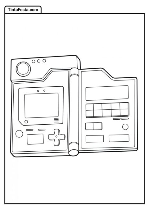 Contorno do Pokédex para Colorir