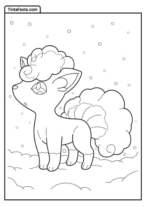 Kawaii Alolan Vulpix na Neve