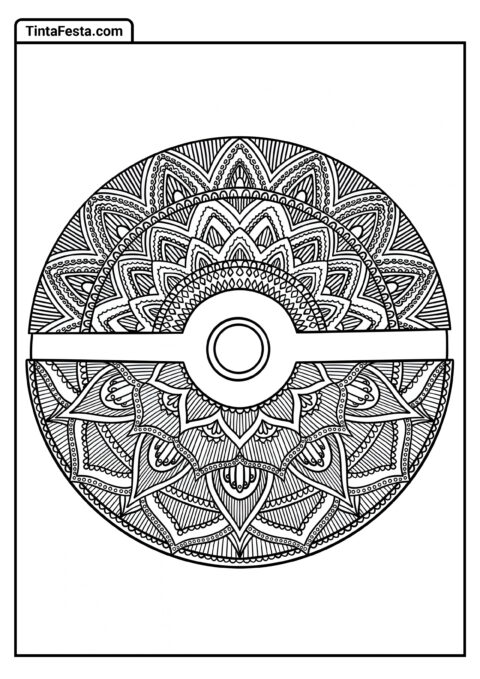 Mandala Intricada da Pokébola