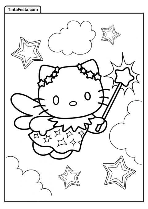 Fadinha Kawaii Hello Kitty Fofa