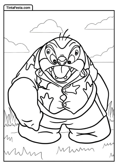 Desenho do Personagem Alienígena Jumba Jookiba para Colorir