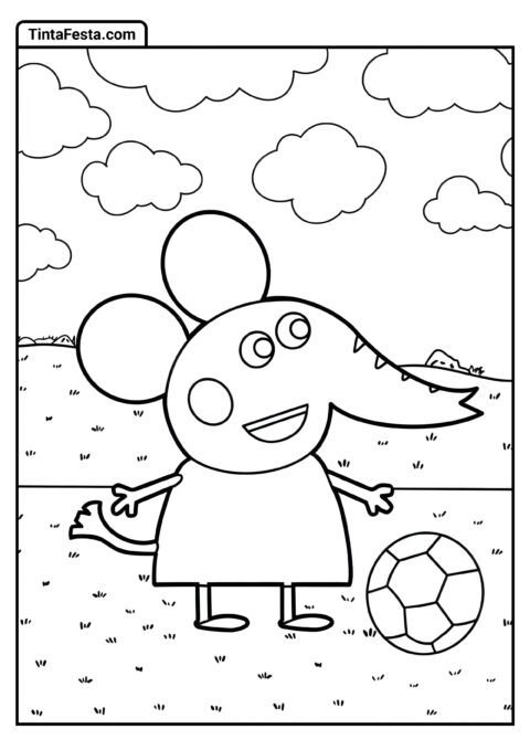 Emily a Elefante de Peppa Pig para Colorir